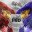 Animated contact sheet showing two cartoon characters in red and blue hats facing each other with text labels "RED", "VS", and "BLUE!" across three frames.