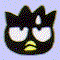 Black cartoon head with spiky hair, white eyes, and yellow mouth showing three expressions: neutral, crying tears, and angry.