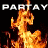 Animated fire icon with 'PARTAY' text on black background and green 'Original Icons .com' text on green background.