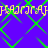 Purple background with green diamond-shaped pattern and yellow pixelated text repeating horizontally