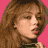 A contact sheet of 10 animated frames featuring a woman's face in heart-shaped borders with varying sizes and text overlays on a pink background, including one frame with "SKYE SWEETNAM" text.