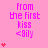 Pink background with repeated text "from the first kiss <8ily" and varying heart counts in red and pink.