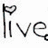 A pixelated 'Live' text logo with a heart-shaped flag on top, surrounded by four colored hand gesture icons in a