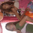 Pixelated image of two people embracing on a bright pink background with blue text reading "Best friend are like bras... close to your heart. and full of support!! <33".