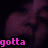 Pixelated image of a person's face with purple lighting, featuring pink text overlays reading 'gotta', 'love', and 'chelsea' on separate sections.