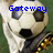 A pixelated soccer ball with a smiling face, holding a golden trophy against a green background; text changes from 'Gateway' to 'Soccer!' in blue.