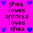Pixelated text and heart symbols on a bright pink background with blue and purple hearts surrounding the text.