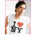 A static image shows a person in a white sleeveless shirt with 'I NY' and red heart, next to text reading 'Jimmy Fallon is sexy sexy' in black and pink fonts.
