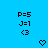 Pixelated text and heart symbols on a bright blue background with two identical side-by-side arrangements.