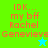 Pixelated text reads 'IDK... my bff Rachel Genevieve' with a star symbol on green and blue backgrounds.