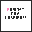 16 pixelated text-based icons displaying 'AGAINST GAY MARRIAGE?' with varying color schemes and punctuation, some including 'DON'T MARRY ONE' below