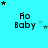 identical 'Ao Baby' text icons with star animations on a cyan background, each icon showing different star positions across frames