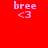 Red background with pink text 'bree' and '<3', left side shows faint heart outline, right side lacks it.