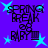 Pixelated icon with 'SPRING BREAK 88 BABY' text and blue stars on purple background, showing animation changes in star positions.