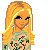 Pixel art contact sheet showing multiple frames of a blonde female character with tattoos, varying poses, and text elements including "single" and "sweet".