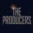 Animated sequence showing four men in black suits and hats against a city skyline with 'THE PRODUCERS' text, transitioning from dark to light backgrounds.