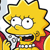 Pixelated yellow cartoon character with spiky hair, wide eyes, and a red shirt, holding a white object with black details.