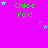 A static image with a bright pink background displays repeated green text "Chloe Fox!" surrounded by small blue and purple stars.