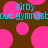 Brown background with pink circles and blue text reading "Kirby love gymnast" in pixelated font.