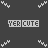 Animated sequence of 'YER CUTE' text and crossed swords icons in blue, white, and gray tones on a dark background.