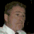 six pixelated character portraits with varying expressions and backgrounds, including a man in white shirt and tie, chimpanzee faces, and another man in dark clothing
