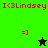Pixelated icon with red text 'I<3Lindsey' on green and black backgrounds, featuring a static smiley face and two star symbols in different colors.