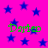 A static image with a bright pink background covered in scattered blue stars, featuring four instances of the word "Darted" in green pixelated text.