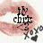 Pixelated image of a pinkish-red circular shape with black text overlay reading 'i'd Chris' and additional partial characters below.