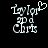 Pixelated white text on black background reads "Taylor apd Chris" with a heart symbol above the 'y' in Taylor, visible only in first frame.