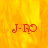 A static image with a fiery orange-yellow background and red pixelated text 'J-RO' repeated three times in a