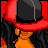 Pixel art of a woman with orange skin and black hair in three top , followed by four bottom showing red backgrounds with 'so sexy' text variations
