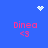 Blue background with four identical pink 'Dinea' text blocks and '<3' symbols, each paired with a white pixelated heart or starburst animation.