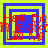 Four identical square with blue and yellow borders display red text reading 'Have fun be short' over a pixelated background