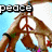 Four distinct pixelated images arranged in a : hands forming a peace sign, hearts drawn in sand, a blue character with a sad face, and a yellow smiley face