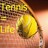 Pixelated yellow circular icon with brown accents, partially obscured text reading 'Team' and 'L' on a gradient background.