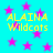 Cyan background with pink stars and yellow text reading "ALAINA Wildcats" repeated in four quadrants.
