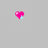 A pink heart icon with cyan sparkles animates across three on a gray background, showing sequential changes in sparkle positions and shapes