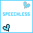 Animated contact sheet of 25 frames showing a pixel art icon with blue text and heart-shaped icons, displaying sequential changes in text content from "SPEECHLESS" to "THAT'S HOW YOU MAKE ME FEEL".