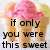 A four- of ice cream cones with pink and yellow scoops, some showing text overlay
