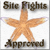 Four square display starfish icons with 'Site Fights' text above and 'Approved' text below, each featuring a different starfish color