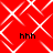 Red background with white diamond-shaped patterns and four instances of the text 'hhh' in black pixelated font.