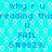 Pixelated cyan background with repeating white circular patterns and blue text fragments including 'why r u', 'reading this', 'U', 'FAIL', and '3:#3829;'.