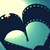Two heart-shaped frames with filmstrip borders, one static and one glowing pink heart animation.
