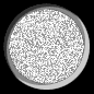 A circular icon with a question mark symbol that transitions from a pixelated background to a solid black question mark, then to a swirling abstract pattern.