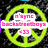 A static pixelated icon features a bright green circular symbol with black segments on a dark background, overlaid by three white rectangular text boxes containing pink pixelated text.