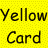 A 48x48 pixel buddy icon split into two frames showing a yellow background with "Yellow Card" text and a group of five people in dark clothing on the right frame.