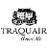 Pixelated grayscale icon featuring a stylized vehicle shape above the text "TRAQUAIR" with partial lettering below, all on white background.