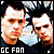 Six distinct pixelated portraits of young men with varying hairstyles and expressions, each labeled "GC FAN" in white text on a dark background.