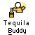 Pixelated icon shows a yellow-shirted figure holding a bottle and a yellow flag, with text below reading "Tequila Buddy" on gray background.