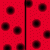 Red ladybug-patterned background with repeated 'Ladybug' text in red and black, featuring pixelated repetition of the word across multiple
